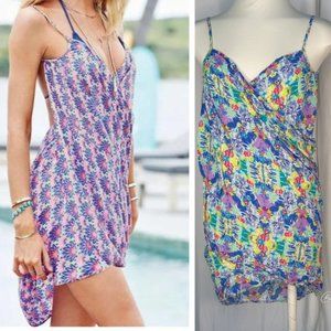 Victoria's Secret Floral Drape Cover Up Swim Wrap Dress